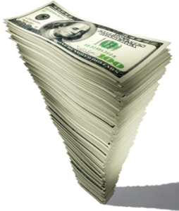 money stacked