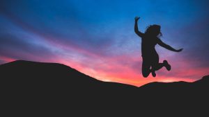 Person cheering
