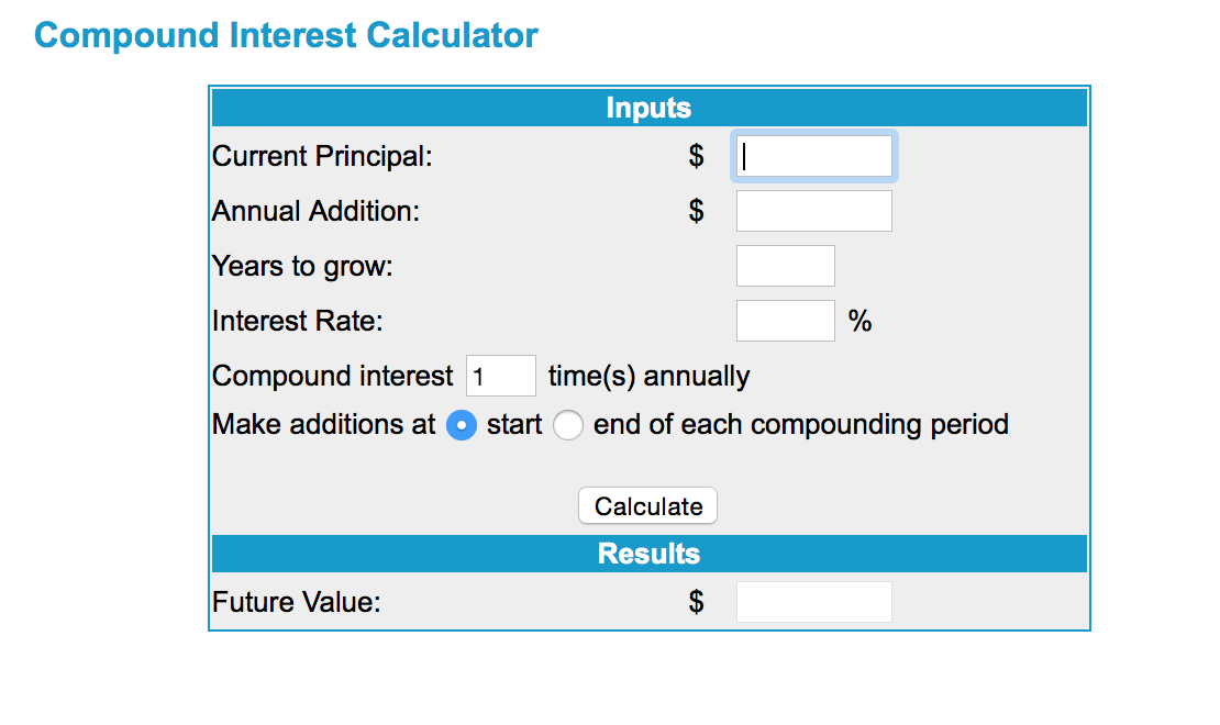 Compound Interest Calculator
